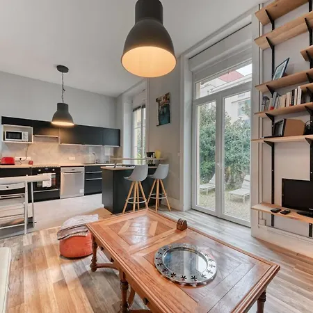Le Garden City - Bel Appartement Avec Jardin Prive Villeurbanne Buitenkant foto